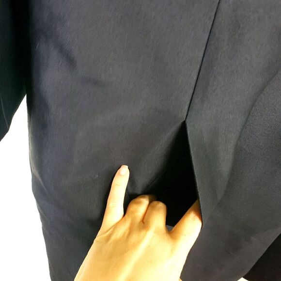 Esther Wolf Rare Vintage Elegant Black Double-Breasted Coat Size Medium - Picture 9 of 16